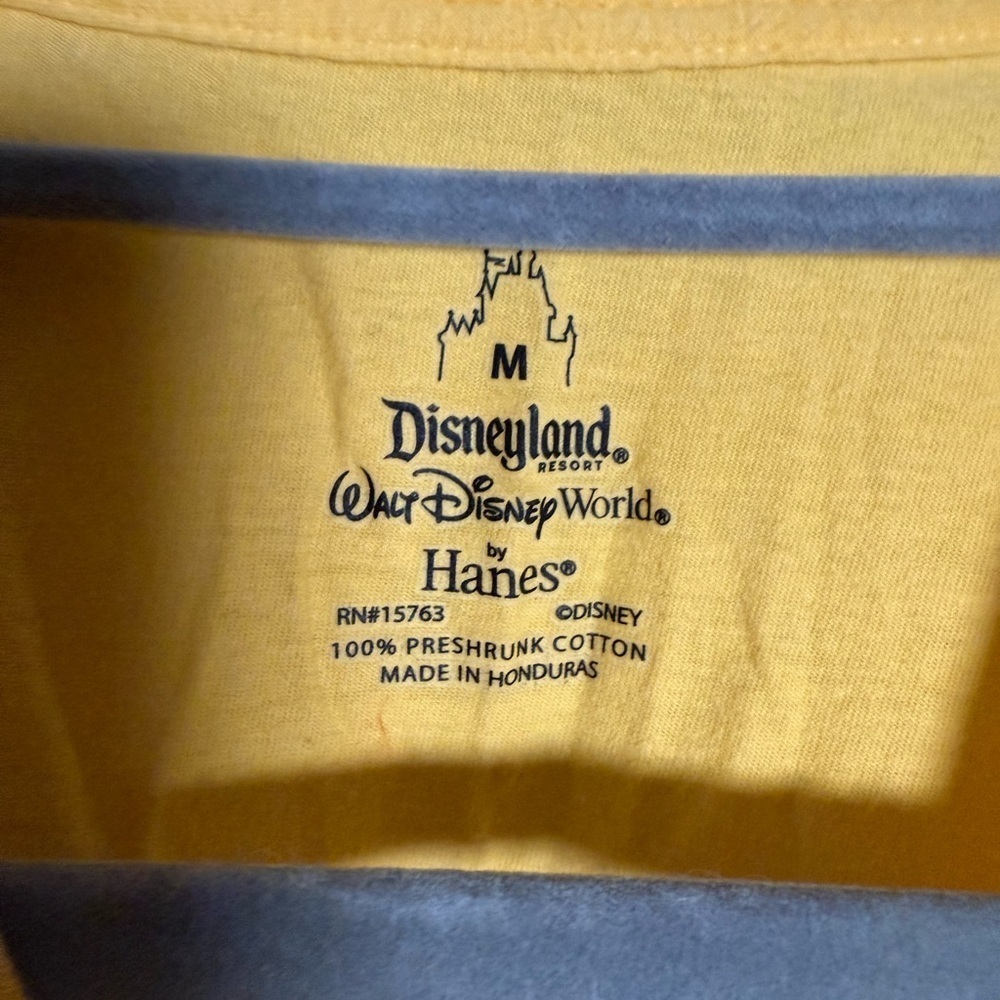 Disneyland Resort Retro Yellow Graphic Disneyland Unisex TShirt Medium - Picture 3 of 5